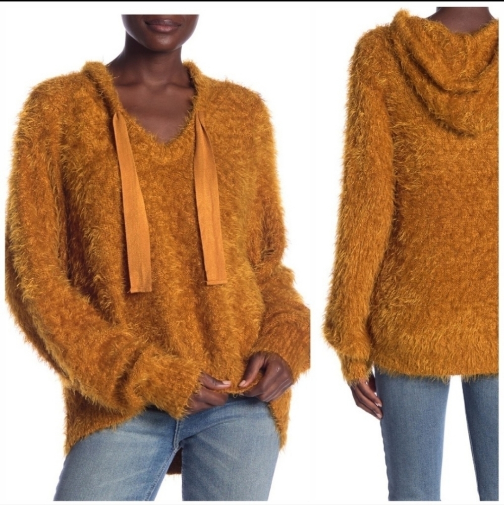 Free People Oversized Hoodie Burnt Orange - Picture 3 of 3